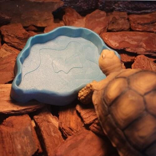 C90D Pet Turtle Reptile Feeder Bowl Basin Feeding Tray Dish Food Water Dispenser Pot