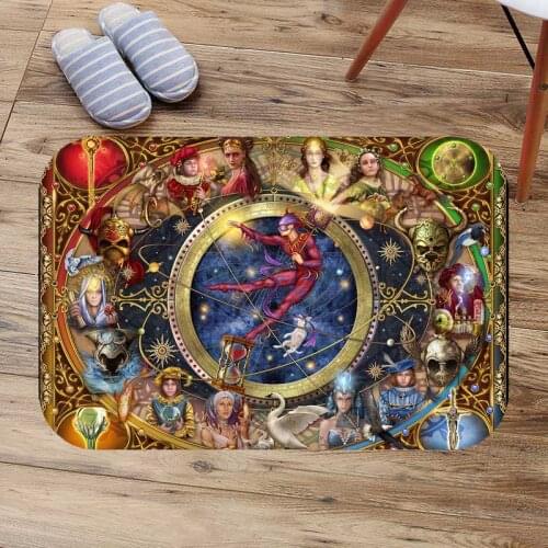 Tarot Bathroom Bath Mat Flannel Absorbent Non Slip Doormat Customized Entrance Door Mats Antiskid Toilet Rug