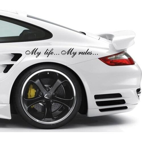 Personality Three Ratels TZ-640 My Life...My Rules... Car Stickers and Decal Auto Motorcycle Bumper Sticker for KIA Apply To Var