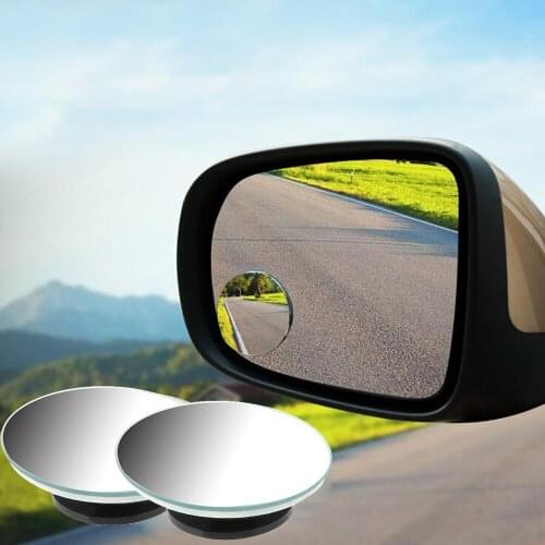 Small Round Car RearView Mirror for Car Vehicle Side Blindspot Blind Spot with 3M Tape 2Pcs/Set 360 Wide Angle Convex Mirror