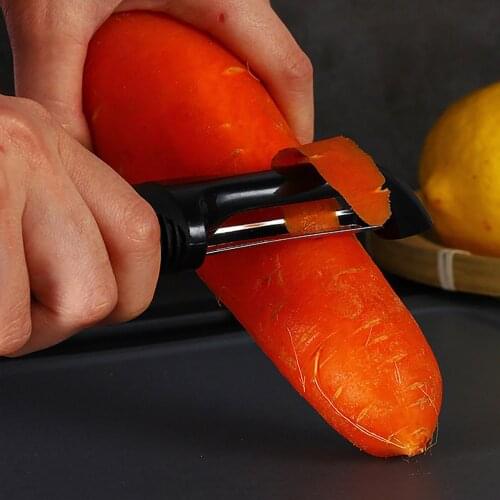 4-piece Multifunctional Peeler With Anti Slip And Comfortable Rubber Coated Handle Stainless Steel Kitchen Fruit Shaving