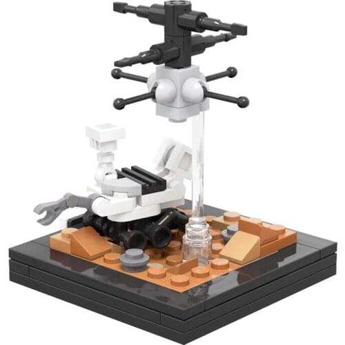 MOC-65435 Mars 2020 Vignette Building Blocks Martian Car Space Transport Bricks Education Game DIY Toys For Children Kids Gifts