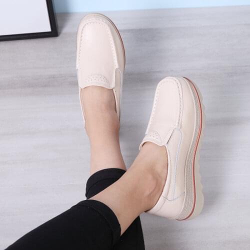 Spring Autumn Women Flats Platform Loafers Ladies Work Comfort Soft Moccasins Nursing Slip On Casual Shoes zapatillas mujer