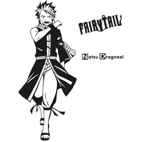Pegatina FAIRY TAIL Natsu Sticker Anime Cartoon Car Decal Sticker Vinyl Wall Stickers Decor Home Decoration