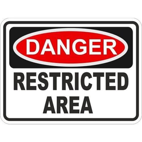 Creative Car Sticker Warning Personality DANGER RESTRICTED AREA car deco decals Vinyl Cover scratches waterproof PVC