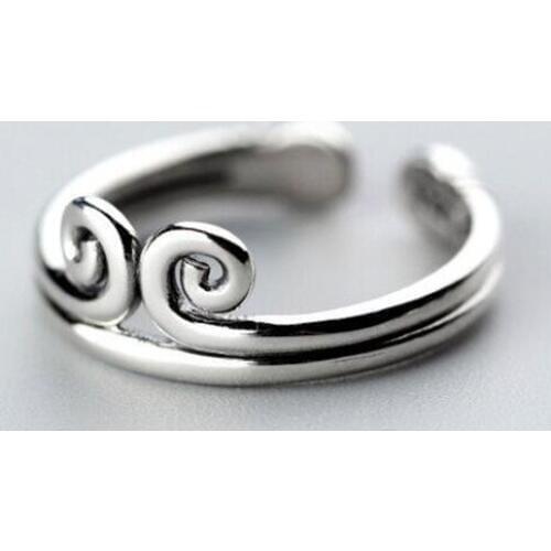New Popular Exquisite Handmade Personality Thai Silver Wukong 925 Sterling Silver Jewelry Big Westward Hoop Opening Rings SR485