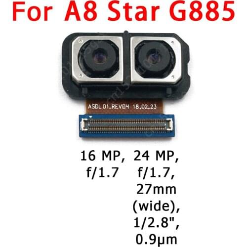 Original Front Back Rear Camera For Samsung Galaxy A8 A9 Star G885 Main Facing Camera Module Flex Cable Replacement Parts
