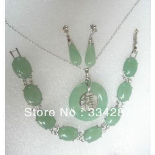 Genuine Jades Necklace ,Bracelet,Earring set