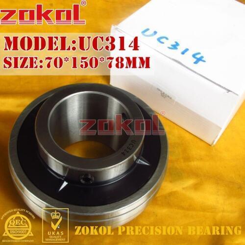ZOKOL bearing UC314 90614 Pillow Block Ball Bearing 70*150*78mm