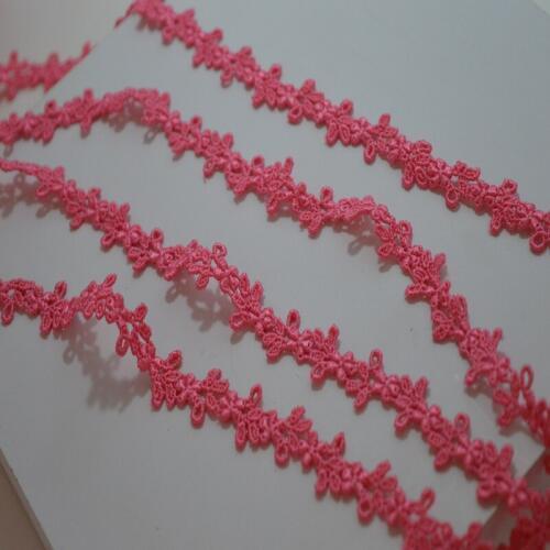 Somelace 0.8cm wide{15yds/lot}pink hollow floral venice lace Hight quality venise lace fabrics embroidered lace18092409