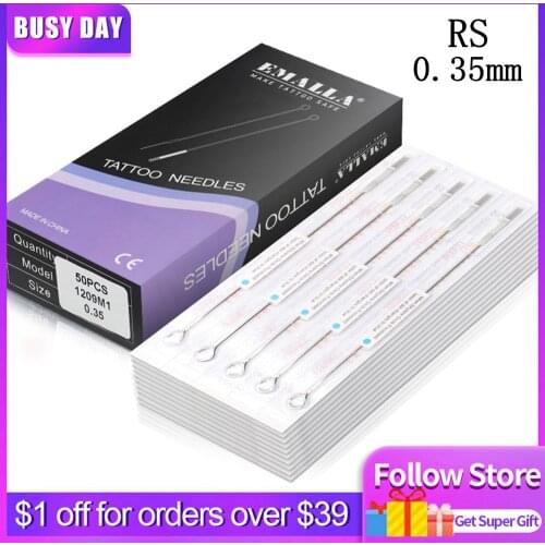 Tattoo Needles 50pcs Stainless Steel 5RS 7RS 9RS 11RS 13RS Standard Sterilize Tattoo Needles For Tattoo Machine Free Shipping