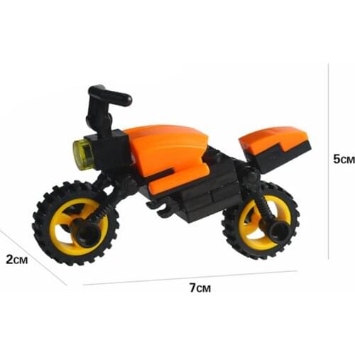 High-Tech Car Motorcycle Model 24pcs Motocross Toys For Children Kids Gifts Motor Vehicles Friends Figure City Building Blocks