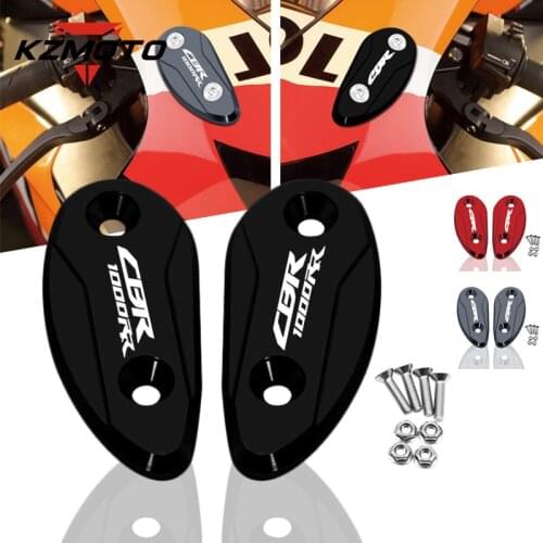 Motorcycle CNC Windscreen Windshield Driven Mirror Eliminators Cap Mirror Hole Cover For Honda CBR1000RR CBR1000 RR 2008-2017