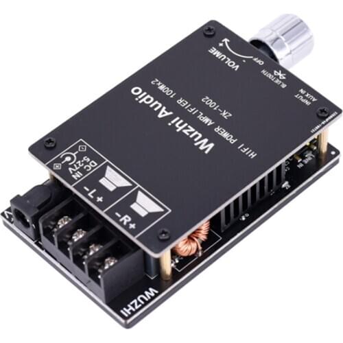 ZK-1002 HIFI TPA3116 Bluetooth 5.0 High Power Digital Amplifier Stereo Board 100W+100W AMP Amplificador Audio Home Theater