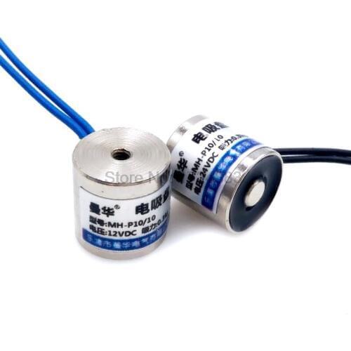 1PCS P10/10 Holding Electric Magnet 24V Lifting 0.3Kg 3N 12V Solenoid Electromagnet