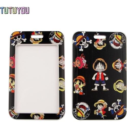 1pcs PC2764 Anime Pirate Boy Creative Lanyard Card Holder Student Hanging Neck Phone Lanyard Badge Subway Access Card Holder