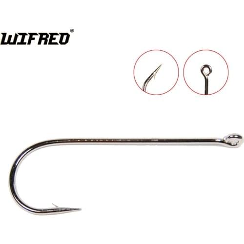 [ 100PCS/Lot ] Aberdeen Long Shank Sharp Hook Fresh Water Fishing Hooks for PanFish Regular Hooks Wholesale 12 10 8 6 4 2 1