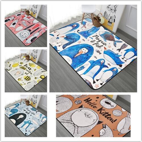 190*280cm Cartoon Large Area Printed Rectangle Carpet Multi-size Kids like living room Game Rugs Baby bedroom Crawl Mat Carpets
