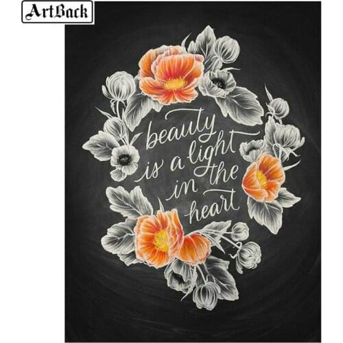 5d diy diamond painting blackboard painting flower picture full square crystal mosaic diamond embroidery decoration