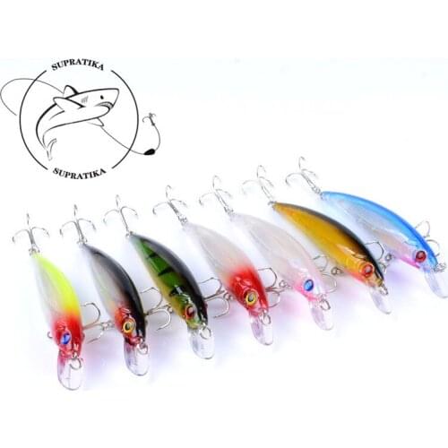 7Pcs/Lot Lifelike Laser Lures Minnow Fishing Bait 11cm/13.4g Topwater Artificial Hard Isca Wobblers Built-in Small Steel Ball
