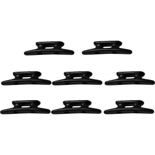 8 Pack 3 inch Dock Nylon Cleats with 2 Holes Black High Impact Nylon Boat Parts Perfect for Boat Docks or Maritime Decor