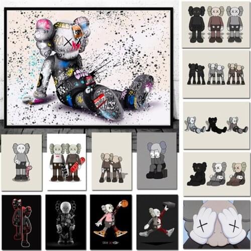 Abstract Basketball Cartoon Canvas Painting Posters and Prints Wall Art Pictures Cuadros for Living Room Home Decor