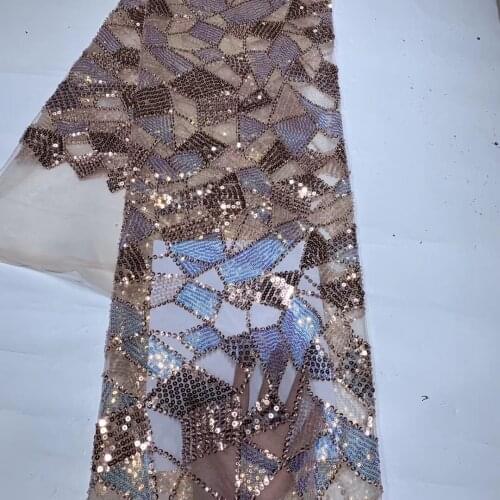 African sequin lace fabric 2021 high quality lace Nigerian tulle lace fabric bride French mesh lace fabric ZX35781