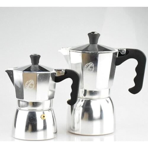 Aluminum Coffee Moka Pot 3cups/6cups Coffee Maker Percolator Pot Professional Barista Tools