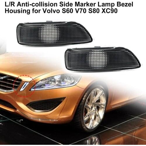 L/R Anti-collision Side Marker Lamp Bezel Housing Turn Signal Light Cover Shell 30722641 30722642 for Volvo S60 V70 S80 XC90