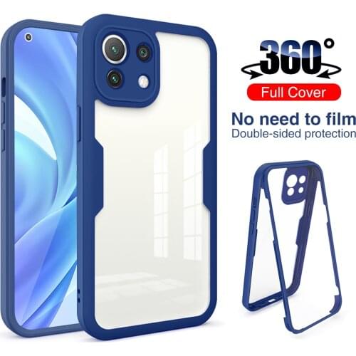 360 Full Body Screen Cover Back Flip Case For Xiaomi Mi 11 Lite 5G Mi11 Pro Mi11lite 11lite 11pro Camera Protection Clear Fundas
