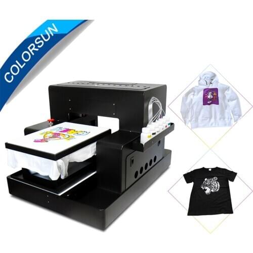 Colorsun Automatic (329*500mm) A3 Flatbed printer L1800 t shirt printing machine DTG printer fabric printing machine
