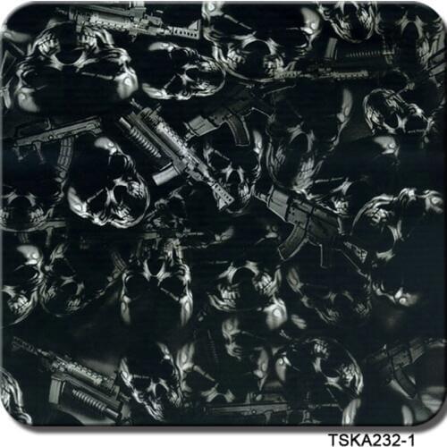 CSKD232-1 1m wide hidro impresion transfer 10m length hydrographic film skulls