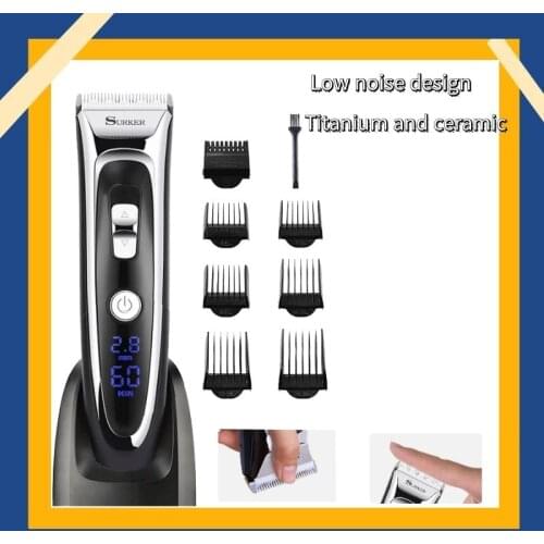 Electric Digital Hair Trimmer Hair Cutter Mens Haircut Adjustable Ceramic razor Hair Remover Beard Clipper Cutting Machine F35