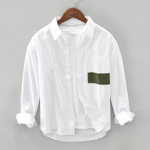 1988 Japan Style Streetwear Cargo Shirt Coats Autumn Pure Cotton Panelled Pockets Comfortable Youth Thin Jackets Male Blouse