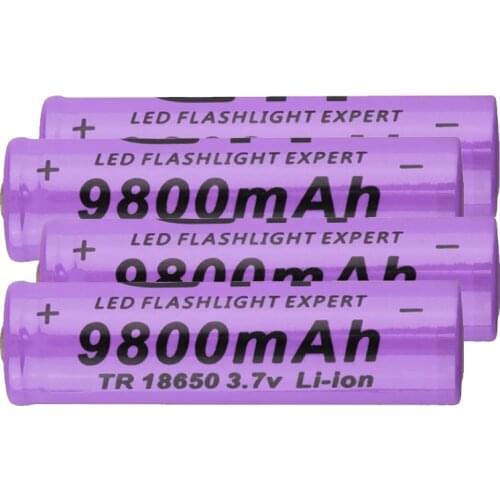 New 18650 Battery 3.7V 9800mah Rechargeable Lithium Battery for LED Flashlight Troch or Electronic Devices Li-Ion Batteria 18650