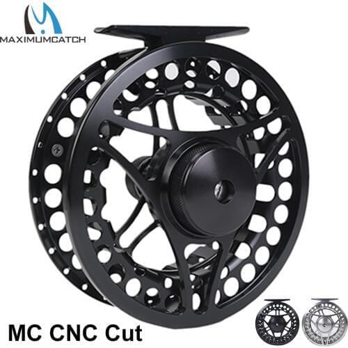 Maximumcatch MC 2-11 weight CNC Machine Cut Fly Reel Large Arbour Aluminum Black Fly Fishing Reel