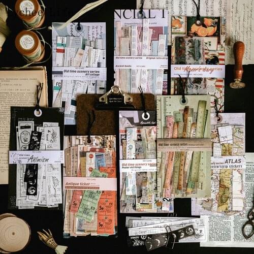 Lychee Life Vintage Time Label Stickers Set Decorative Stationery Stickers Scrapbooking Diy Diary Album Stick Label