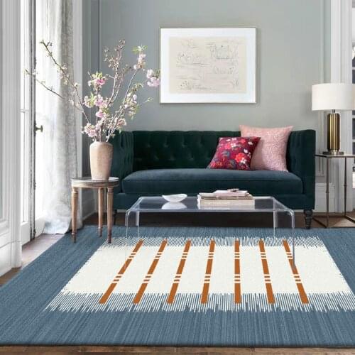 Nordic Fresh and Elegant Ins Style Indian Minimalist Striped Living Room Bedroom Kitchen Bedside Carpet Floor Mat