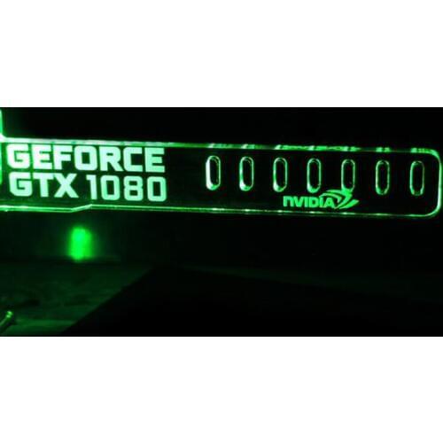 Newest Green For GEFORCE GTX 1080 LED Luminous Desktop Main Box Cool Graphics Custom Support Frame Display Cards Components Jack