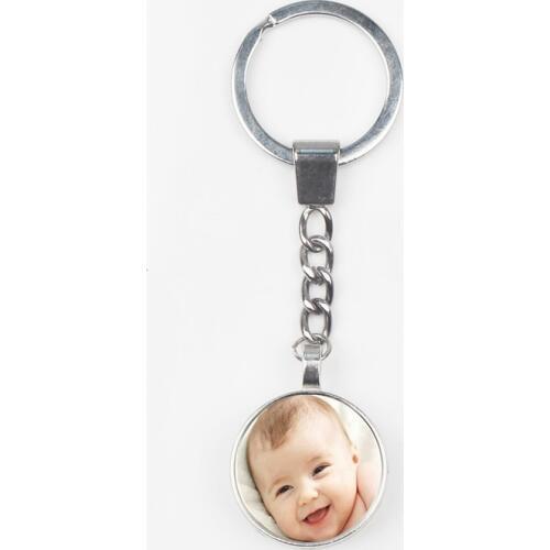 New custom double-sided personality keychain baby parent-child photo keychain calendar keychain bag charm gift DIY handmade