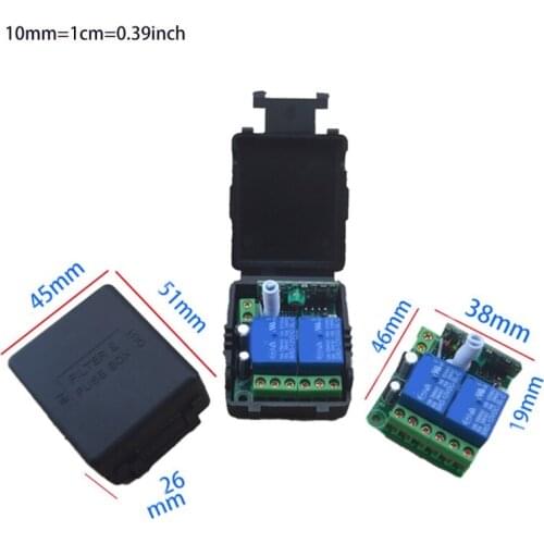 R58A Professional DC 12v 2ch Relay Receiver Wireless Remote Control Switch Module Rf Transmitter 433mhz Remote Control