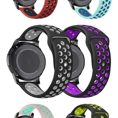 20/22mm band for Samsung Galaxy watch 3 45/46mm/42mm gear s3 /Active 2 silicone bracelet correa huawei watch gt 2-2e-pro Straps