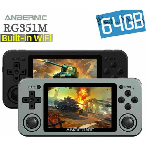 HD-compatible ANBERNIC Retro game Video games Upgrade game console ps1 game 64bit opendingux 3.5 inch 2500+ games RG350M