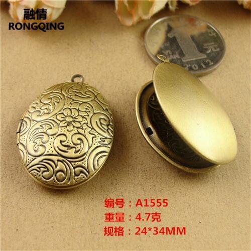 RONGQING 20pcs/pack Photo box Copper Jewelry Accessories Fashion Jewelry Charms for jewelry making NEW 2019