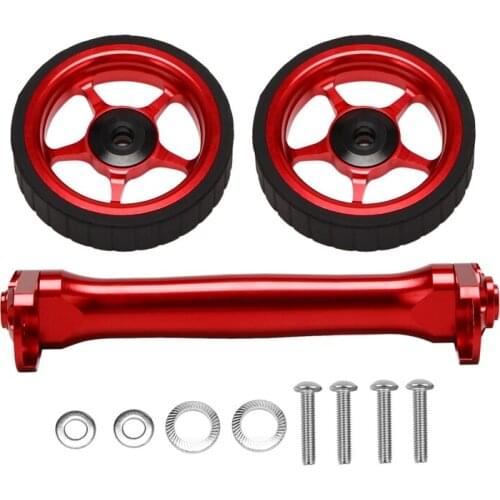 Folding Bike Widen Easy Wheel&Telescopic Rod Extension Bar for Brompton Rear Cargo Rack Easywheel Telescopic Rod