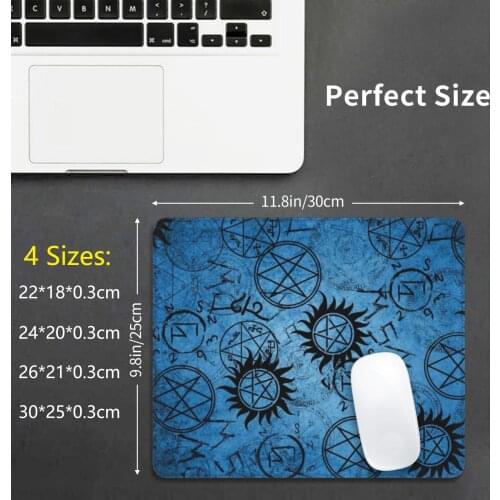 Supernatural Blue Mouse Pad DIY Print Supernatural Spn Family Dean Sam Cas Castile Winchester Love Good