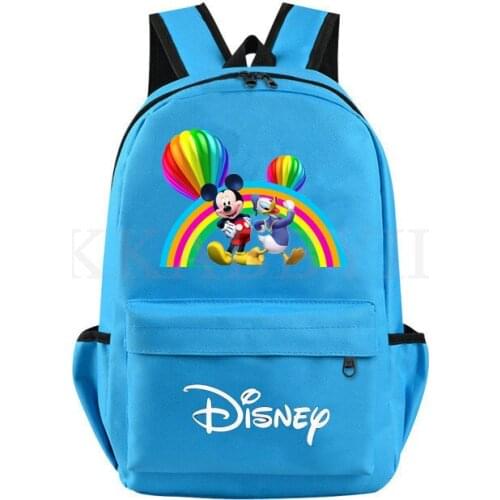 Disney Womens Backpack Solid Color Shoulder Bag For Teenage Boys Girl School Backpacks Female Preppy Style Mochilas