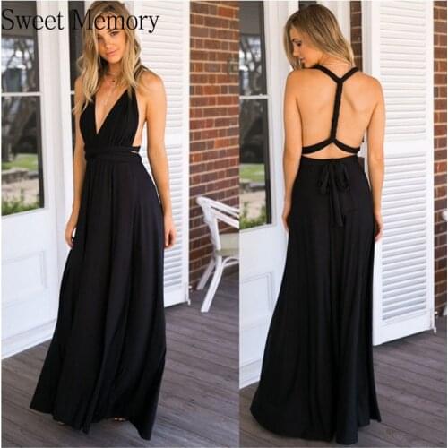 FU17 Sweet Memory DIY Robe Black Long Bridesmaid Dress 2021 Woman Sexy Wedding Party Dresses Blue Pink Gray Green Red Vestidos