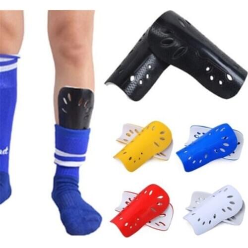 1 Pair Football Shin Pads Plastic Soccer Guards Leg Protector For Kids Adult Protective Gear Breathable Shin Guard Blue Red