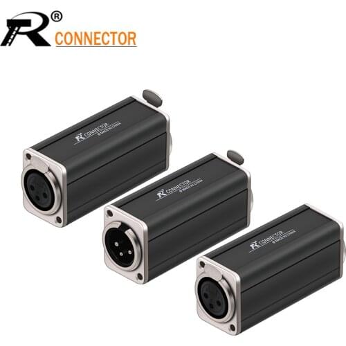 1PC Silver 3PIN XLR Straight Adapter High quality XLR Panel Mount Connector Male to Female Extension Adapter